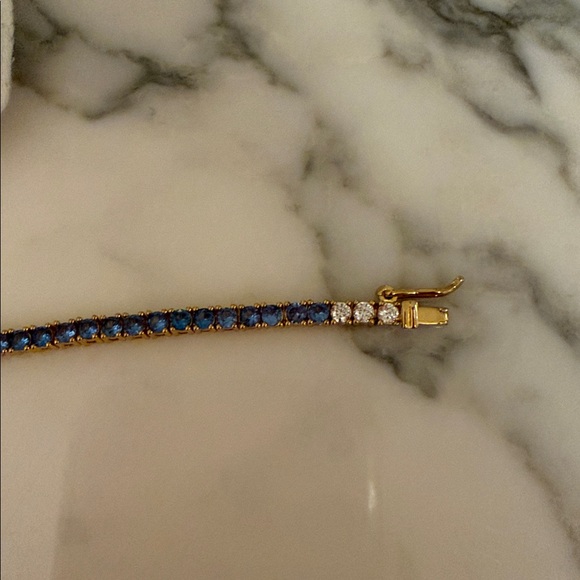 Roxanne Assoulin Rally Crystal Bracelet in Sapphire - Picture 8 of 9